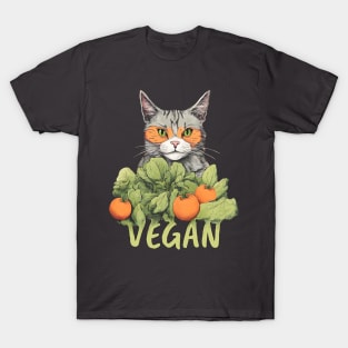 Vegan cat with tomatoes T-Shirt